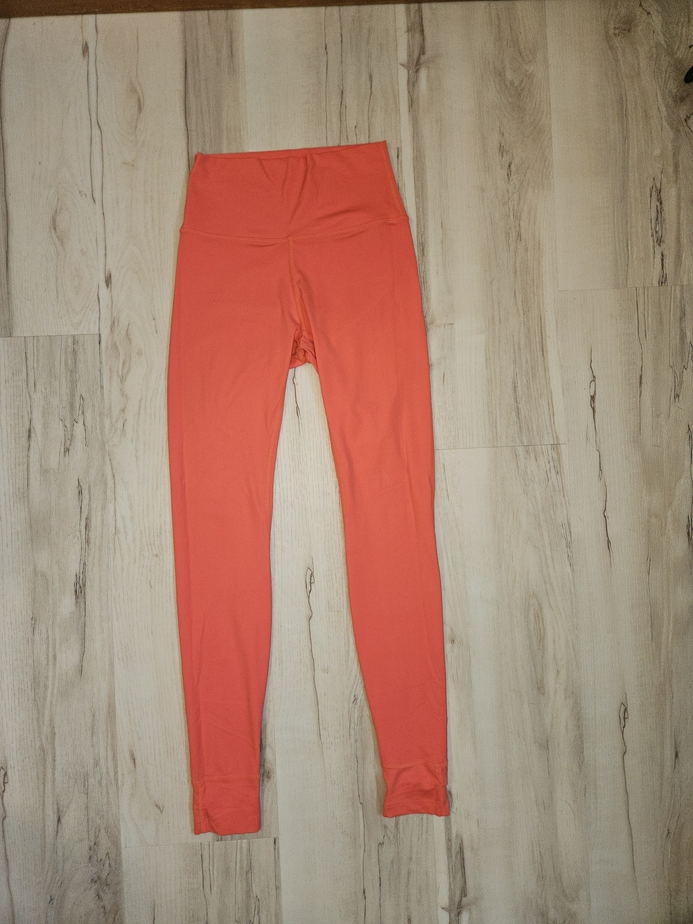 Savvi Crane High Rise Stirrup Leggings Medium Vibrant Orange Coral Yoga Pants